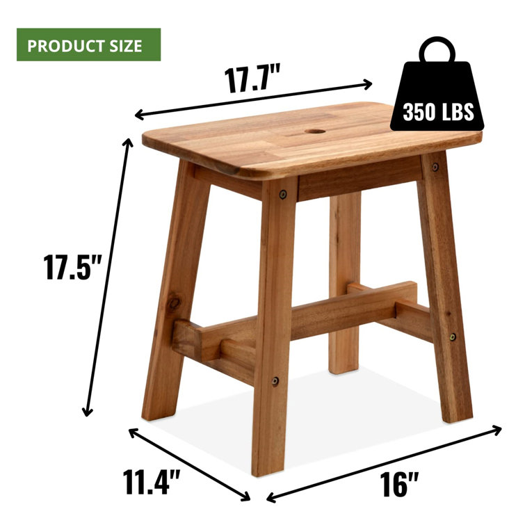 Winston Porter Luevertha Solid Wood Accent Stool Wayfair Canada